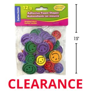 Wholesale Selectum Foam Stickers – Asst. Happy Face (12g)