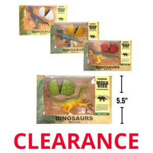 Wholesale Toy, The Jurassic Dino & Egg – 4 Asst. Dino (Size _ 6″-7″)