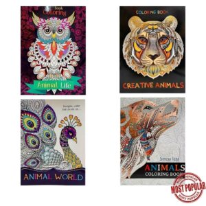 Wholesale Adult Colouring Books – Asst. Animals (Size 8.5″ x 11″)