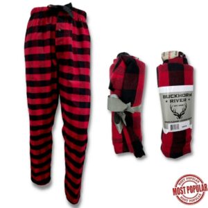 Wholesale Adult Plaid Flannel Pajama Pants – Red_Black (Size S-XXL)