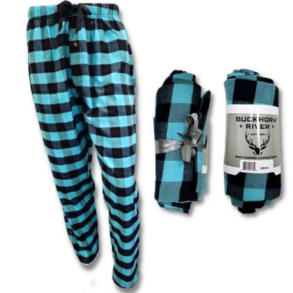 Wholesale Adult Plaid Flannel Pajama Pants - Sea Frost (Size S-XXL) - Image 4
