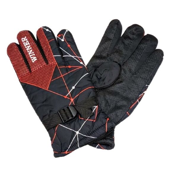 Wholesale Adult Ski Gloves with Design - Asst. Colours - Image 5