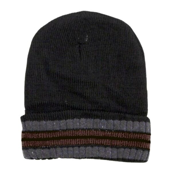 Wholesale Adult Winter Toque, Fur Lined with Stripes - Asst. Colour - Image 7