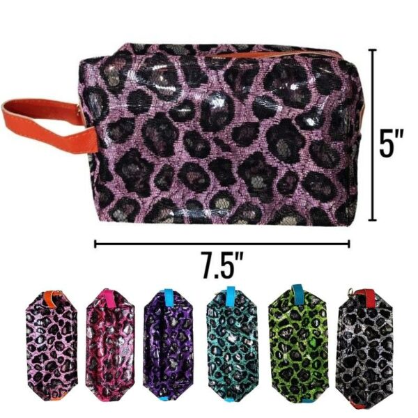 Wholesale Cosmetic Bag, Animal Print - Asst Colours - Image 5