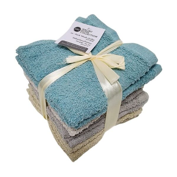 Wholesale Face Cloth_Towel, 12 Pack – Asst. Colours ($0.80 Each