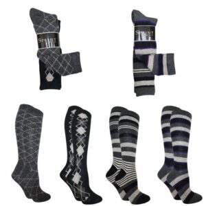 Wholesale Ladies’ Knee Socks, 2-Pack, Asst. Prints – Size 9-11 ($3.00 per Pair)