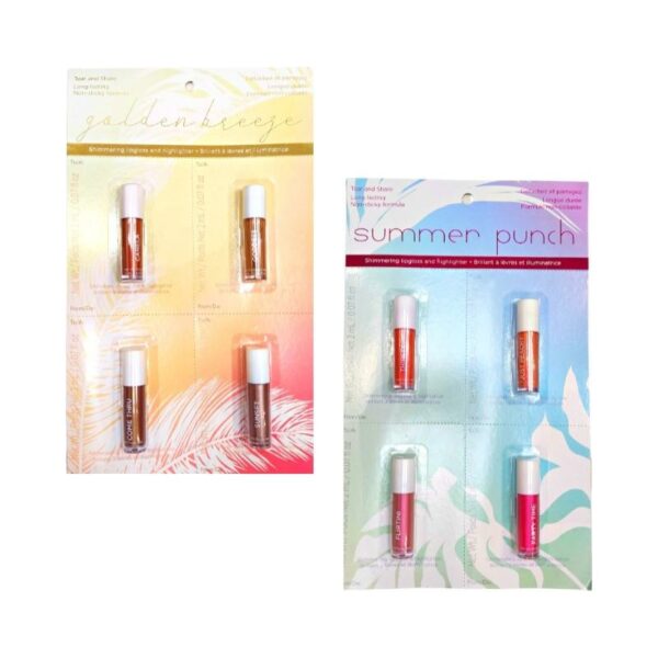 Wholesale Lip Gloss/Highlighter- Asst Colours 4-Pack ($1.25 Each) - Image 4