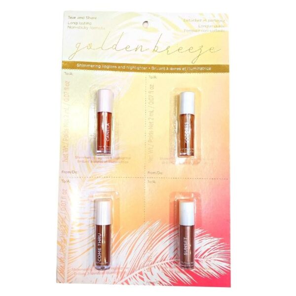 Wholesale Lip Gloss/Highlighter- Asst Colours 4-Pack ($1.25 Each) - Image 2