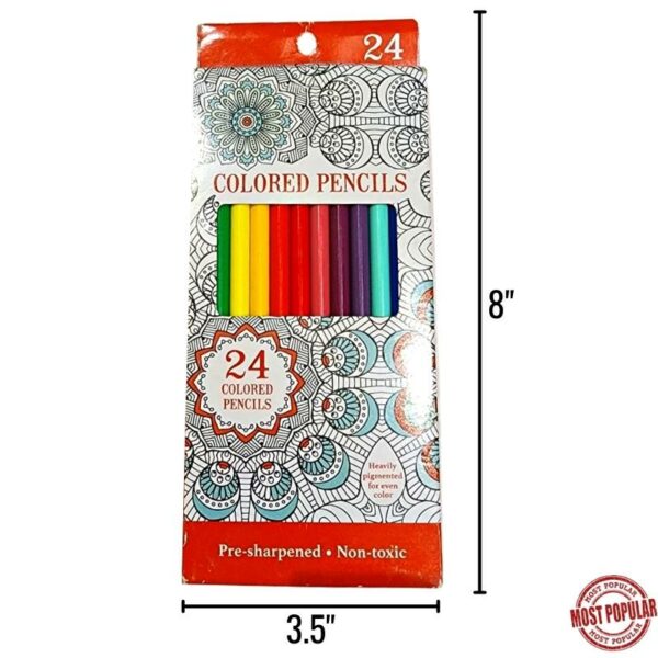 Wholesale Pencil Crayons – 24-Pack ($0.13 each)