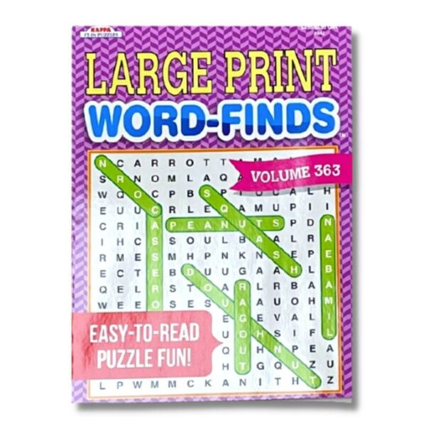 Wholesale Word Find Large Print Activity Book – Asst. Styles Volume 363