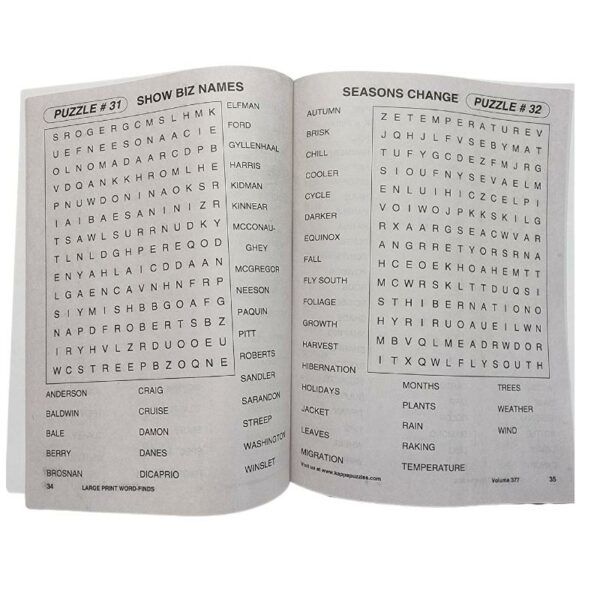 Wholesale Word Find Large Print Activity Book – Asst. Styles inside