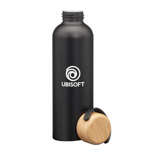 Custom Greenstone Bottle with Bamboo Twist Lid - 24oz - Image 2