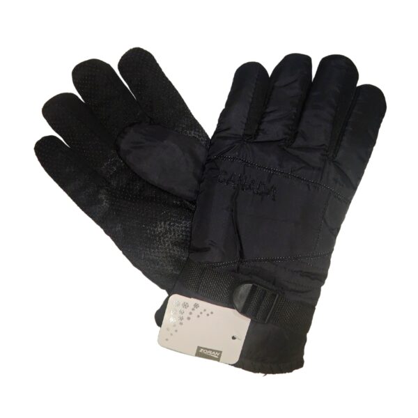 Wholesale Adult Canada Fleece Ski Gloves with Adjustable Straps - Asst. Colours - Image 2