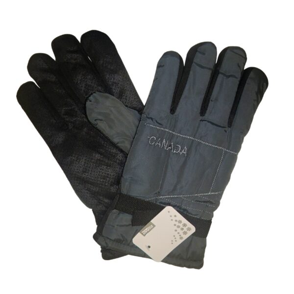 Wholesale Adult Canada Fleece Ski Gloves with Adjustable Straps - Asst. Colours - Image 3