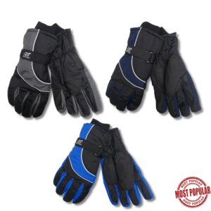 Wholesale Adult Water-Proof Ski Gloves - Asst Colours