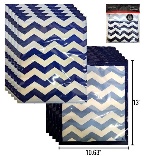 Wholesale Large Reusable Ziplock Bags – Navy 10.63″ x 13″ 10-Pack ($1.25 Each) - Image 5