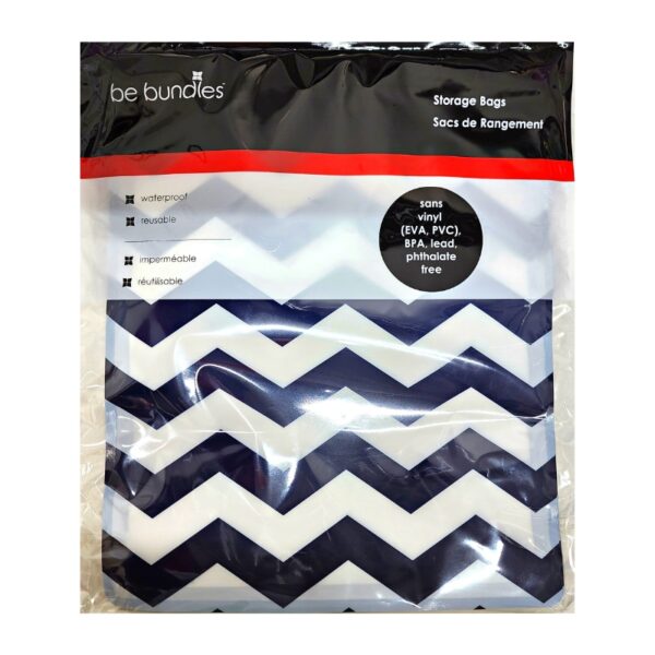 Wholesale Large Reusable Ziplock Bags – Navy 10.63″ x 13″ 10-Pack ($1.25 Each) - Image 2