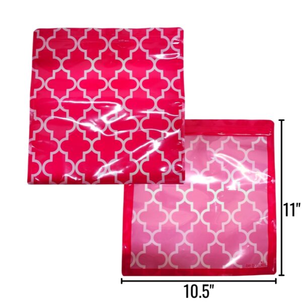 Wholesale Large Reusable Ziplock Bags – Pink (10.5″ x 11″) - Image 4