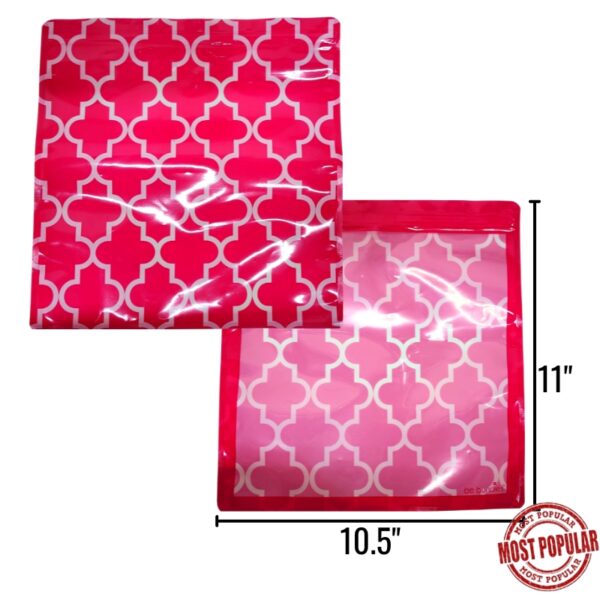 Wholesale Large Reusable Ziplock Bags – Pink (10.5″ x 11″)