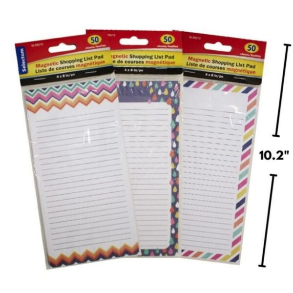 Wholesale Magnetic Shopping List Notepad 3 Style Size 4 x 8