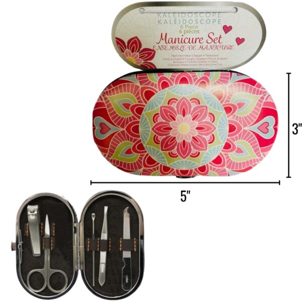 Wholesale Manicure 6-Piece Set in Travel Case - Kaleidoscope - Image 4