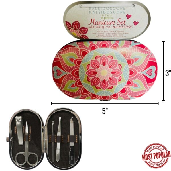 Wholesale Manicure 6-Piece Set in Travel Case – Kaleidoscope