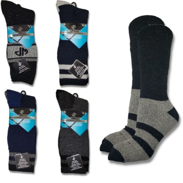 Wholesale Men's Winter Crew Socks, 2-Pack, Size 10-13 ($3.00 Each) - Image 7