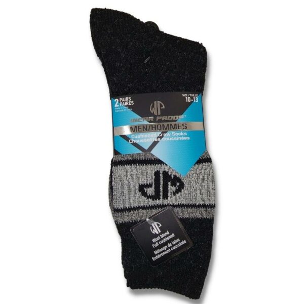 Wholesale Men's Winter Crew Socks, 2-Pack, Size 10-13 ($3.00 Each) - Image 6