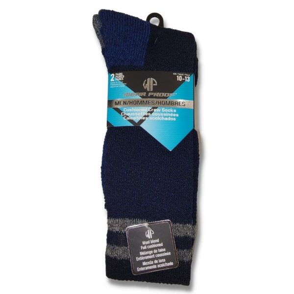 Wholesale Men's Winter Crew Socks, 2-Pack, Size 10-13 ($3.00 Each) - Image 3