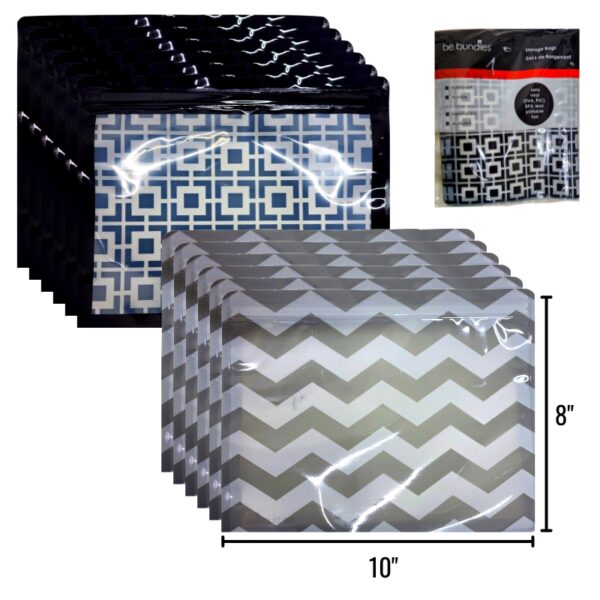 Wholesale Small Reusable Ziplock Bags – Black/Grey 8″ x 10″ 12-Pack ($0.95 Each) - Image 7