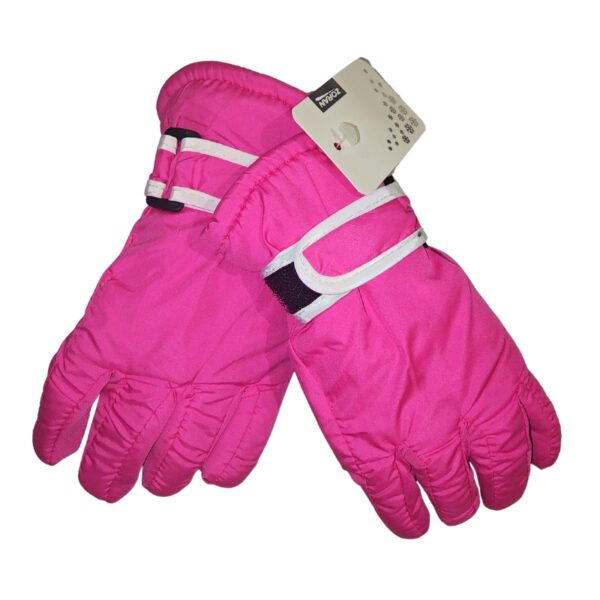 Wholesale Youth Ski Gloves with Strap – Asst. Colours (Size 7-16) - Image 5