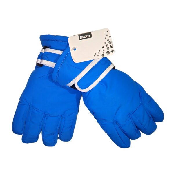 Wholesale Youth Ski Gloves with Strap – Asst. Colours (Size 7-16) - Image 4