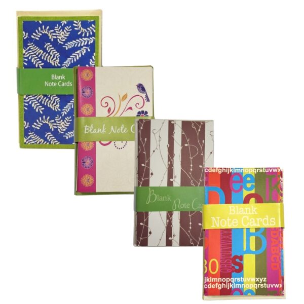 Wholesale Blank Note Cards -Asst Designs – 10-Pack (5.25″ x 3.25″) ($0.10 Each)