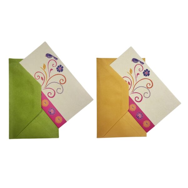 Wholesale Blank Note Cards – Bohemian Print – 10 Pack (5.25″ x 3.25″) envolope