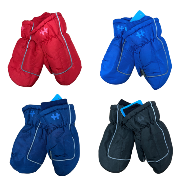 Wholesale Children's Ski Mittens, Asst. Colours (Size: 4-6X)
