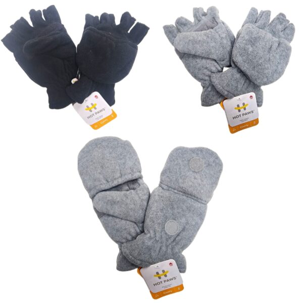 Wholesale Ladies Brand Name Polar Fleece Flip Gloves, Asst Colours– (S_M & L_XL)