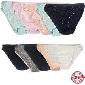 Wholesale Ladies’ Brief Asst. Prints, 5-Pack (Size_ XS-XXL) ($2.75 Each)