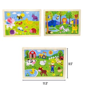 Wholesale Wooden Puzzle 3-Pack 11.5″ X 8.5″ ($4.00 Each)