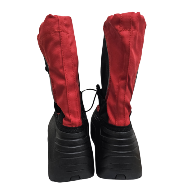 Wholesale Youth Winter Boots, Nylon Velcro, 9″ Tall, Red & Black (Size 11-3) - Image 3