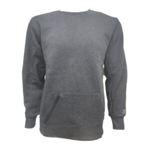 Wholesale Adult Crew Neck with Zipped Pockets, Fleece – Charcoal (Size_ Medium)