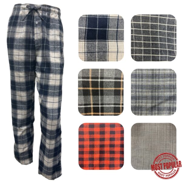 Wholesale Adult Flannel Pajama Pants – Asst. (Size S-XL)