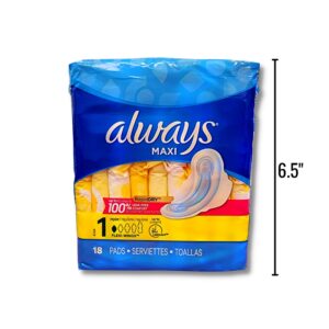 Wholesale Always Pads, 18-Pack – Maxi- Size_ Regular ($0.49 Each)