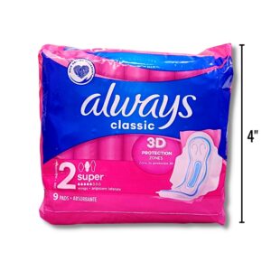 Wholesale Always Pads, 9-Pack – Classic – Size_ Super ($0.42 Each)