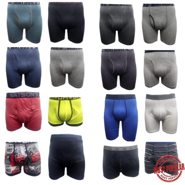 Wholesale Men’s Boxer Brief – Asst. Colours (Size Large)