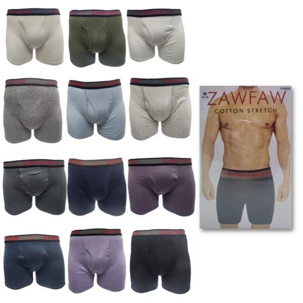 Wholesale Men’s Boxer Briefs, Asst Colours, 3-Pack (Size_ Medium)