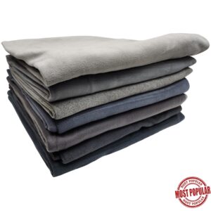 Wholesale Polar Fleece Blanket, Asst. Shades of Dark Grey (Size_ 60” x 80”)