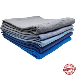 Wholesale Polar Fleece Blanket – Shades of Blue (Size_ 60″ x 80″)