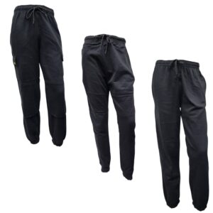 Wholesale Adult Fleece Track Pant Black