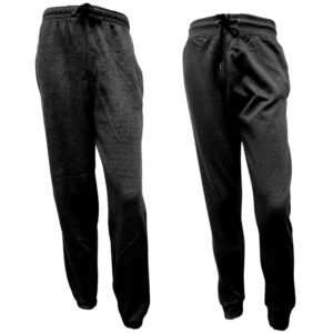 Wholesale Adult Fleece Track Pant Black- Size 2X-Large