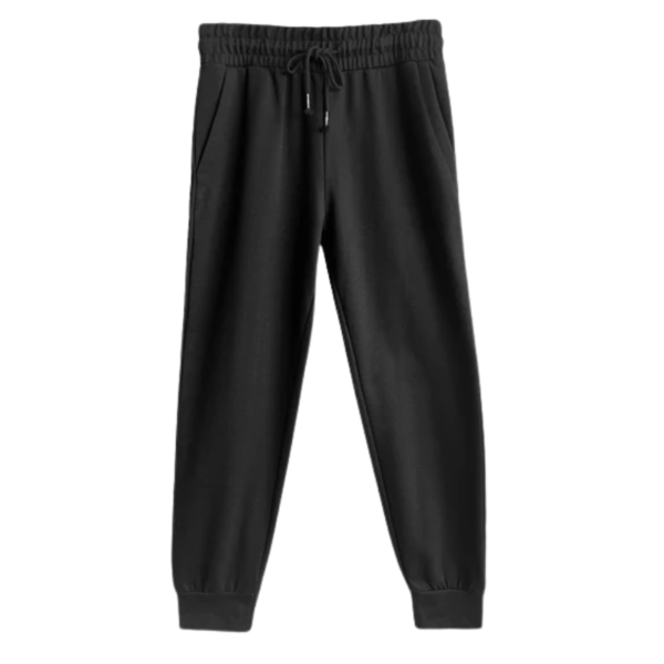 Wholesale Adult Fleece Track Pant Black- Size Small